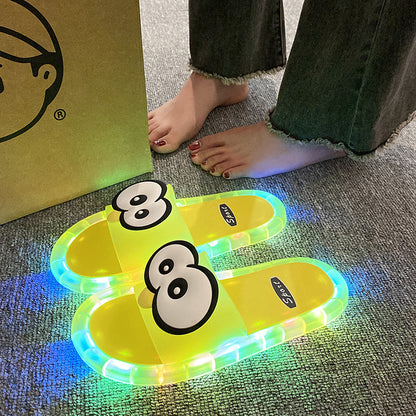 👣👣50% OFF Cute Cartoon Light Up Slippers – Built-in LED Lights Light Up Your Night Walks