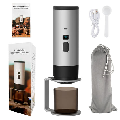 ✨ 2-in-1 Capsule & Ground Coffee Mini Machine For Road Trip & Outdoor Adventure