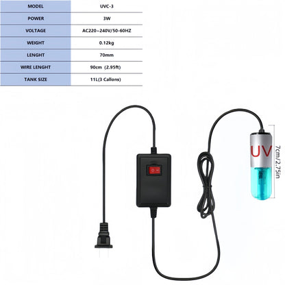 💧 Submersible UV Sterilizer Lamp Eliminates Green Water & Keeps Aquarium Crystal Clear