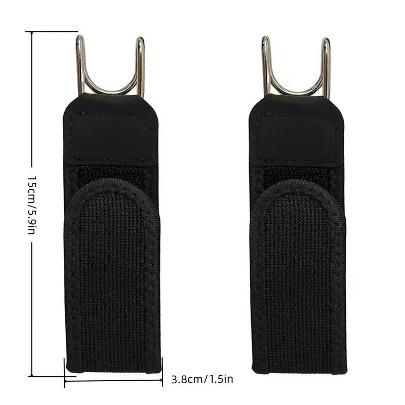 Hook & Loop Stretch Lazy Waist Belt with Durable Metal Hook, Fully Adjustable Comfort Elastic Waistband, Universal Convenient Buckle-Free Belt for All Body Types