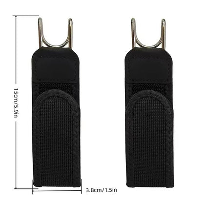 Hook & Loop Stretch Lazy Waist Belt with Durable Metal Hook, Fully Adjustable Comfort Elastic Waistband, Universal Convenient Buckle-Free Belt for All Body Types