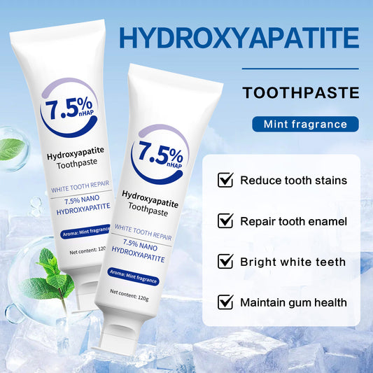 🔥 Hydroxyapatite remineralized toothpaste protects teeth, naturally whitens, soothes sensitive teeth, and provides anti-cavity dental care for adults and the elderly.