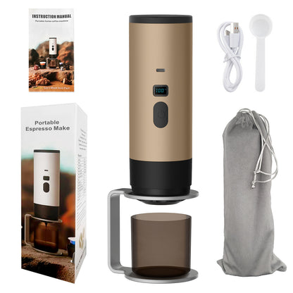 ✨ 2-in-1 Capsule & Ground Coffee Mini Machine For Road Trip & Outdoor Adventure