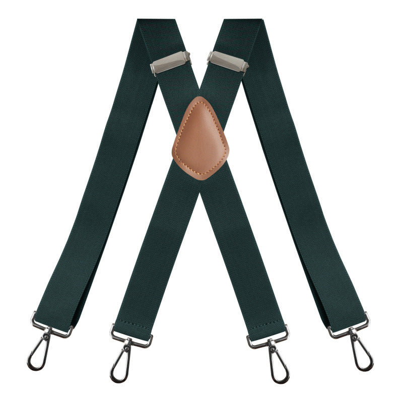 🎁Genuine Leather Suspenders, Heavy Duty Adjustable Real Leather Suspenders, Fashion Accessory Gift For Men