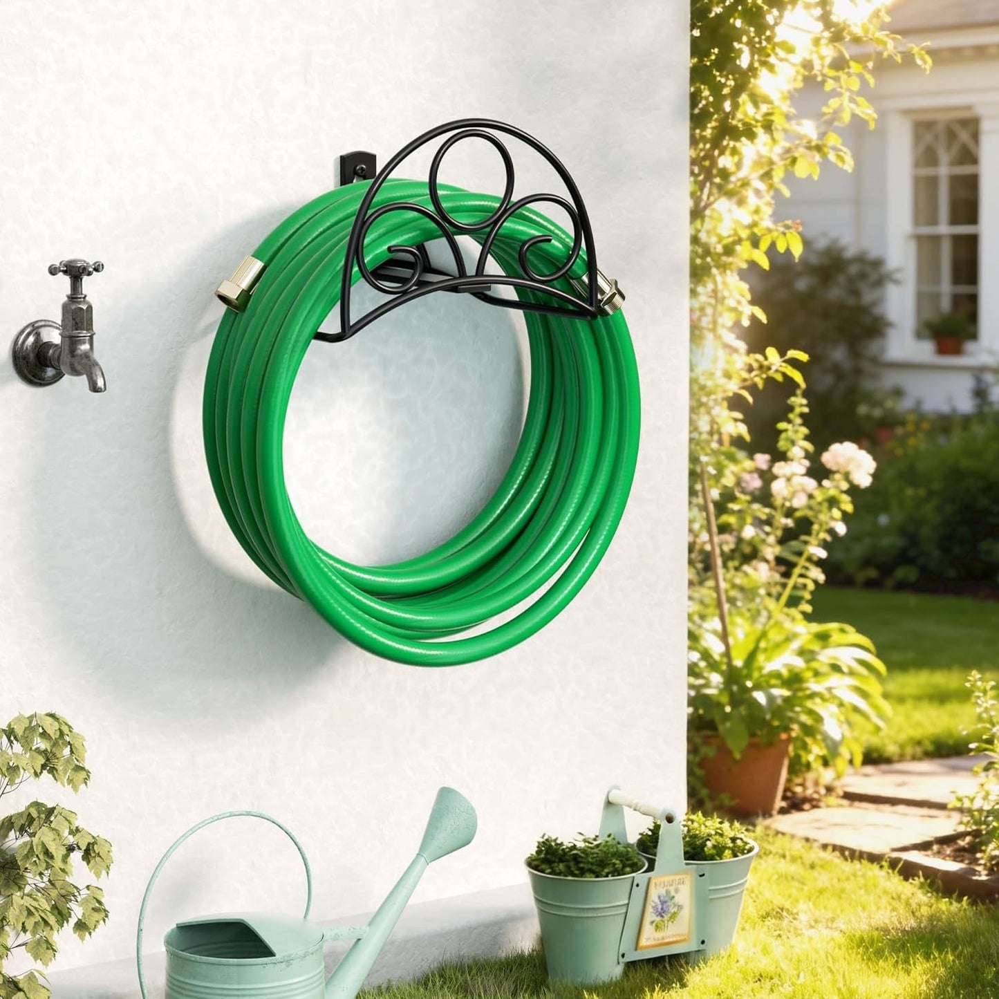 💦Wall Mount Garden Hose Storage Rack