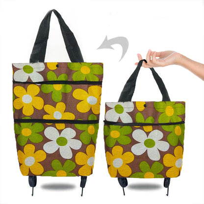 🔥 Limited Time 50% OFF 🛒 2-in-1 Foldable Grocery Bag & Rolling Cart