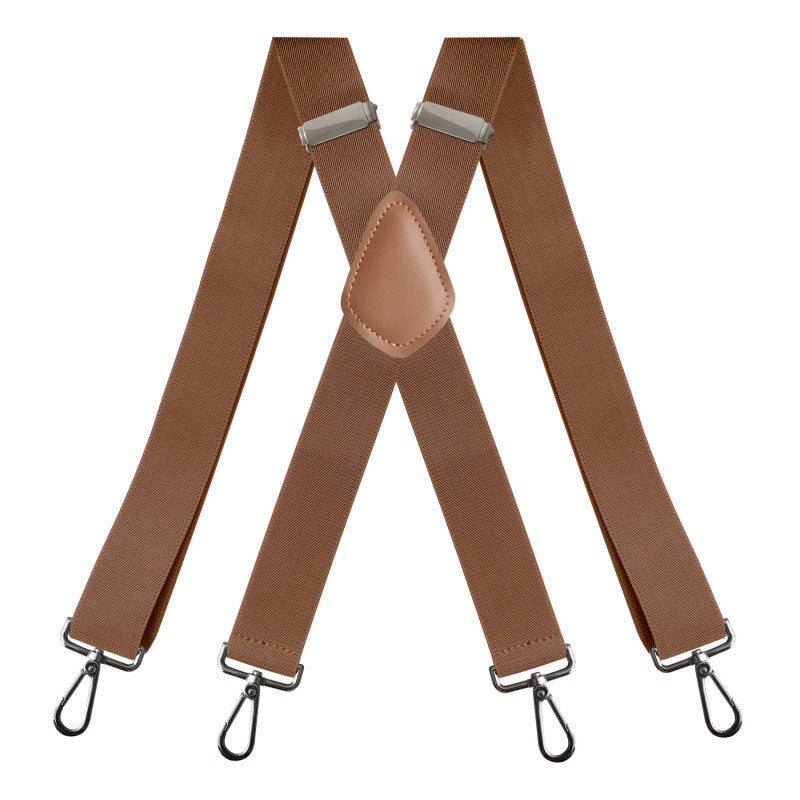 🎁Genuine Leather Suspenders, Heavy Duty Adjustable Real Leather Suspenders, Fashion Accessory Gift For Men
