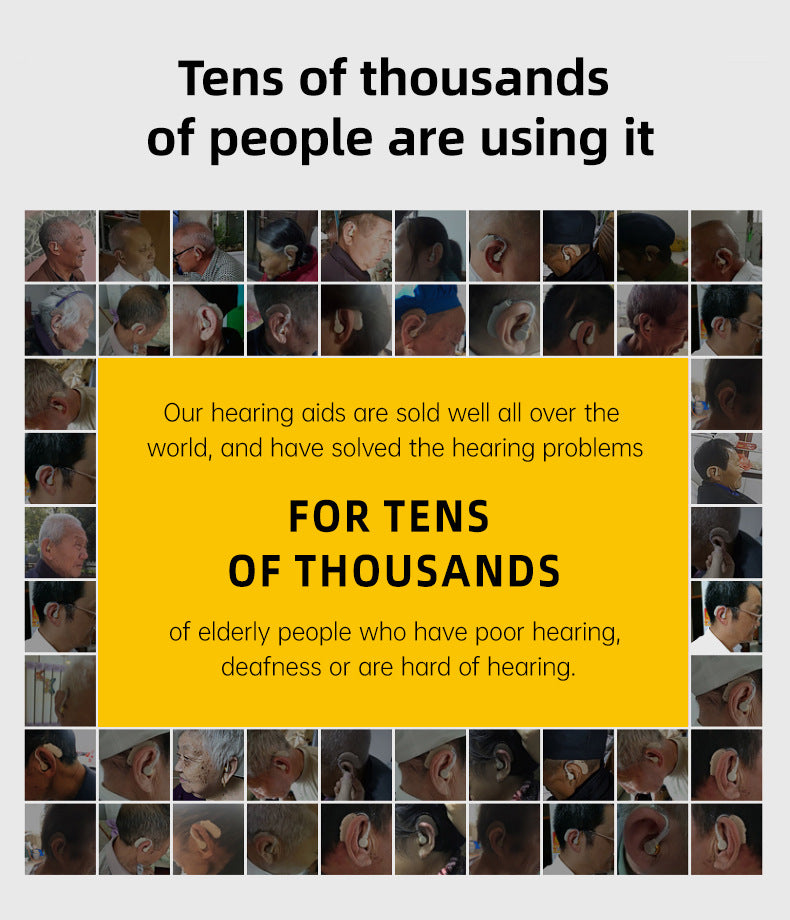 🔥Rechargeable BTE Hearing Aid｜Crystal Clear Sound for Elderly & Hearing Impaired