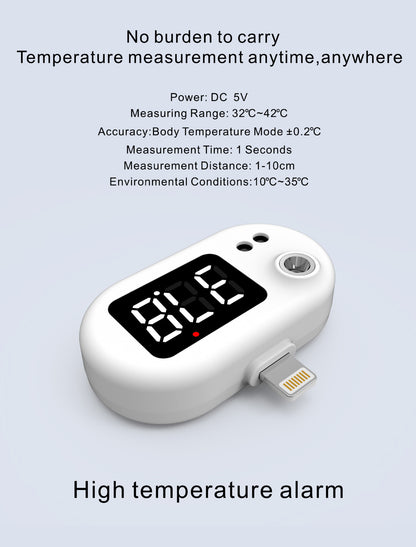 🔥Plug-In Phone Thermometer｜No Battery, Instant Accurate Non-Contact Temp Reading