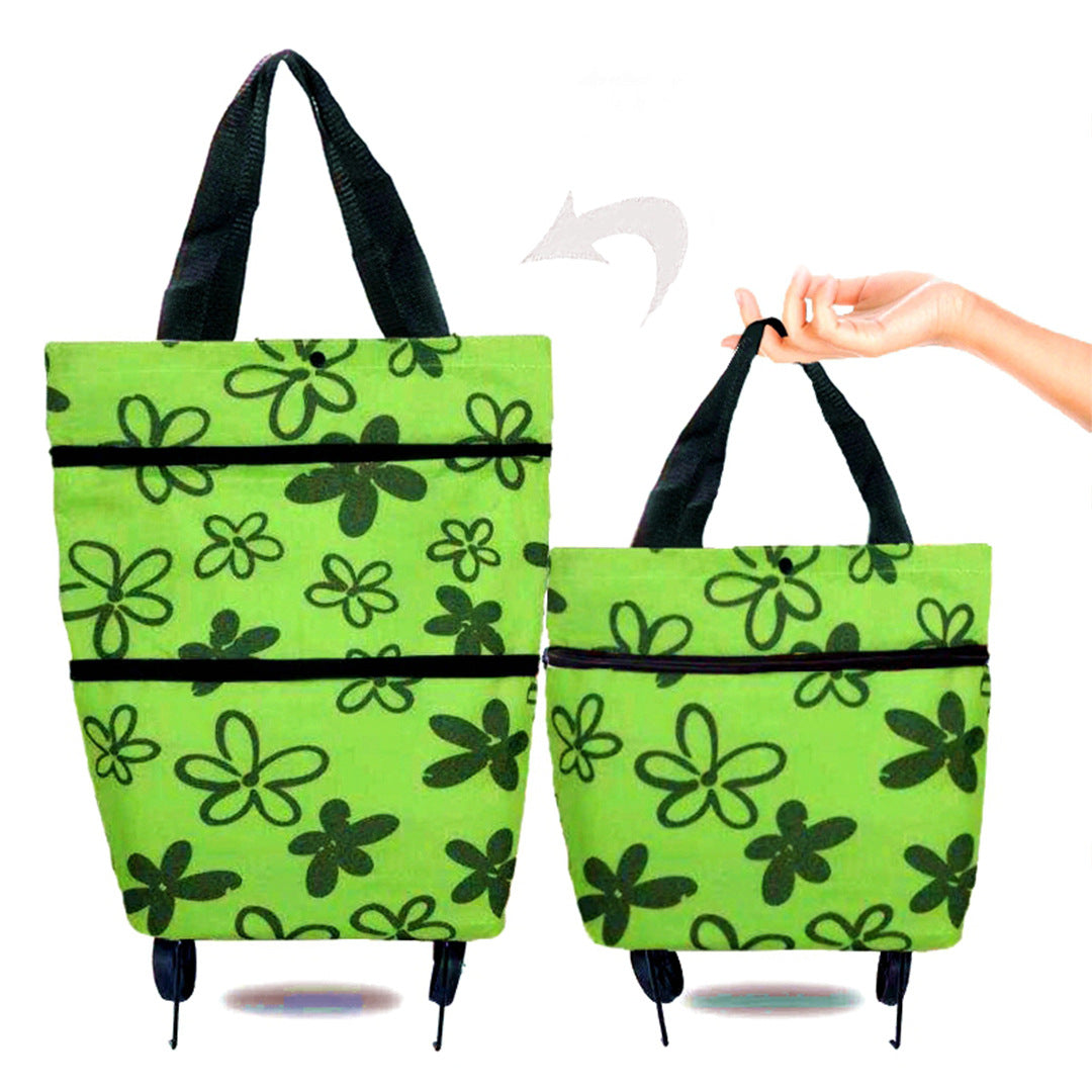🔥 Limited Time 50% OFF 🛒 2-in-1 Foldable Grocery Bag & Rolling Cart