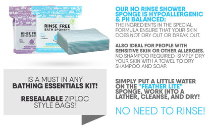 🏆Flash Sale⚡ 50K+  🌈Disposable Rinse-Free Bathing Wipes🧼