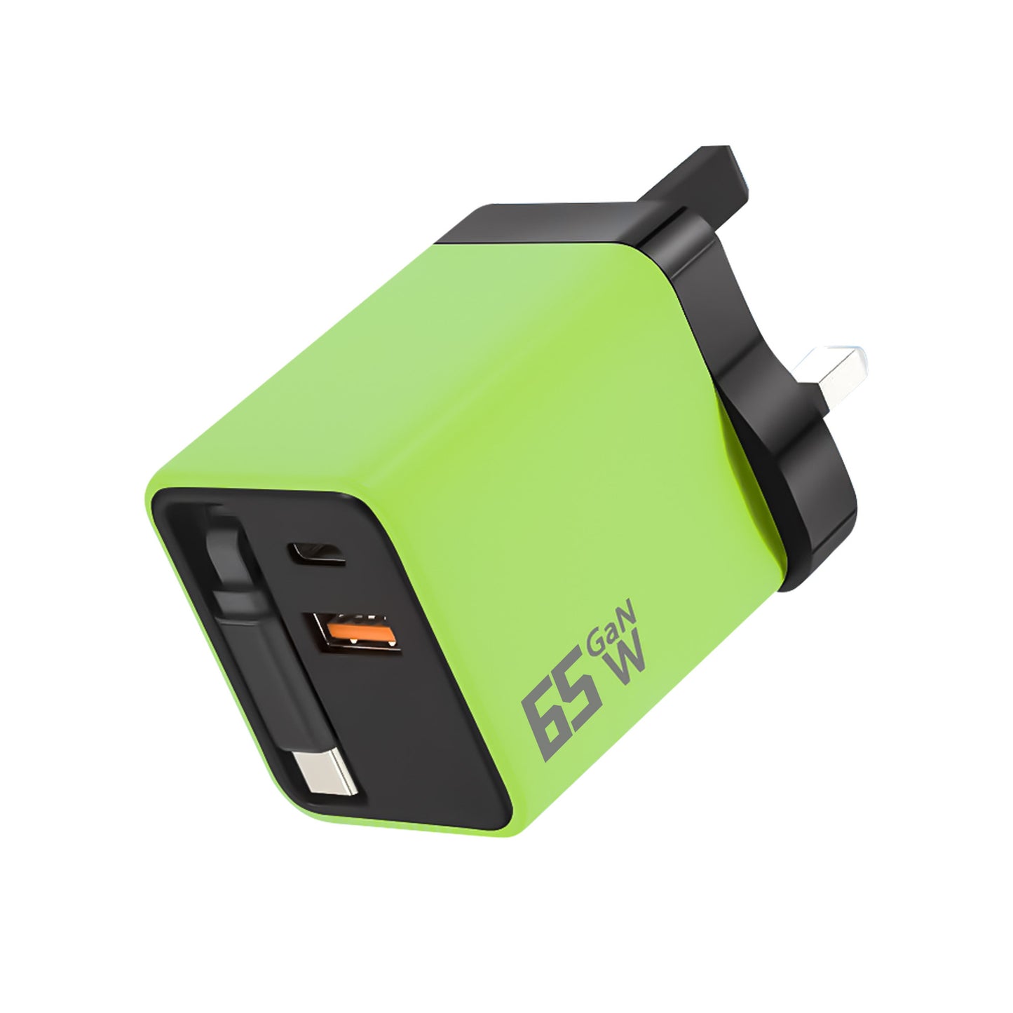 ⚡65W 3-in-1 Fast Charger with Retractable Cable – Charge Your Phone, Tablet & Laptop at the Same Time