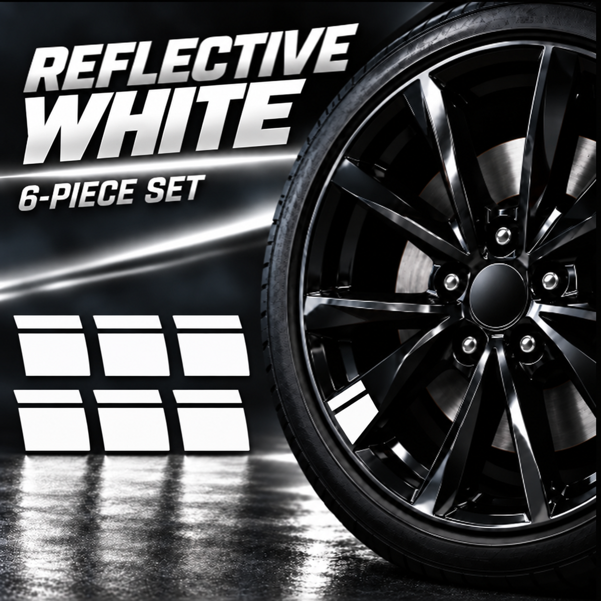 🚗Limited Stock! 6Pcs Car Rim Reflective Stickers, Easy Peel & Stick
