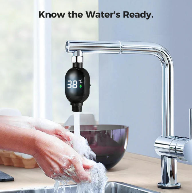 Shower thermometer - Instant digital display, waterproof and easy to install, ensuring shower safety.