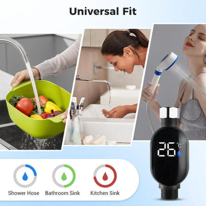 Shower thermometer - Instant digital display, waterproof and easy to install, ensuring shower safety.