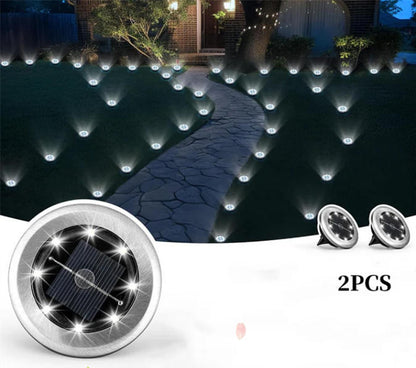 Outdoor Waterproof Solar Ground Light - 2 Pack/Set