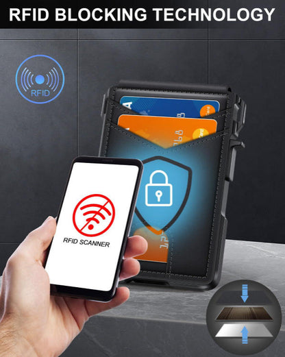 🔥RFID Anti Skimming | Ultra Slim Metal Card Wallet for Men