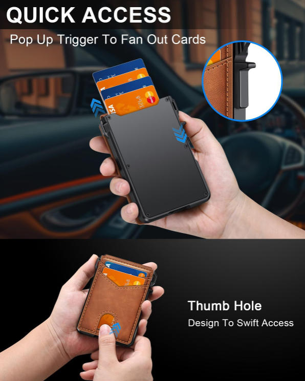 🔥RFID Anti Skimming | Ultra Slim Metal Card Wallet for Men