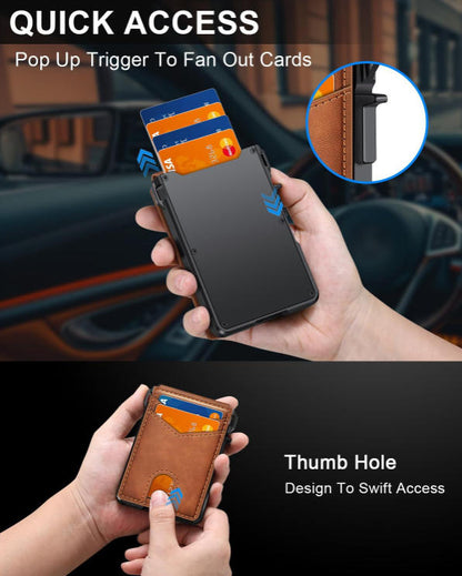 🔥RFID Anti Skimming | Ultra Slim Metal Card Wallet for Men