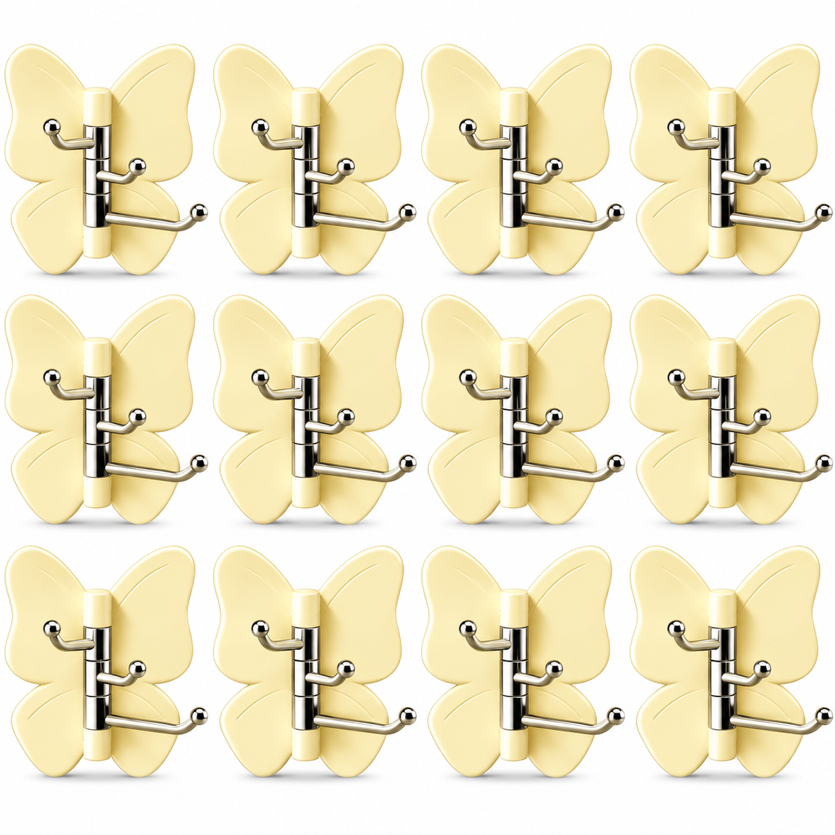 🦋 Buy 1 Get 1 Free 🎁 4-Piece Set of Rotating Butterfly-Shaped Hooks