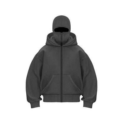 📢 Last Day Sale 56% OFF💥❄️Men’s Balaclava Zip Hoodie for Winter Sports Streetwear and Cold Weather Training