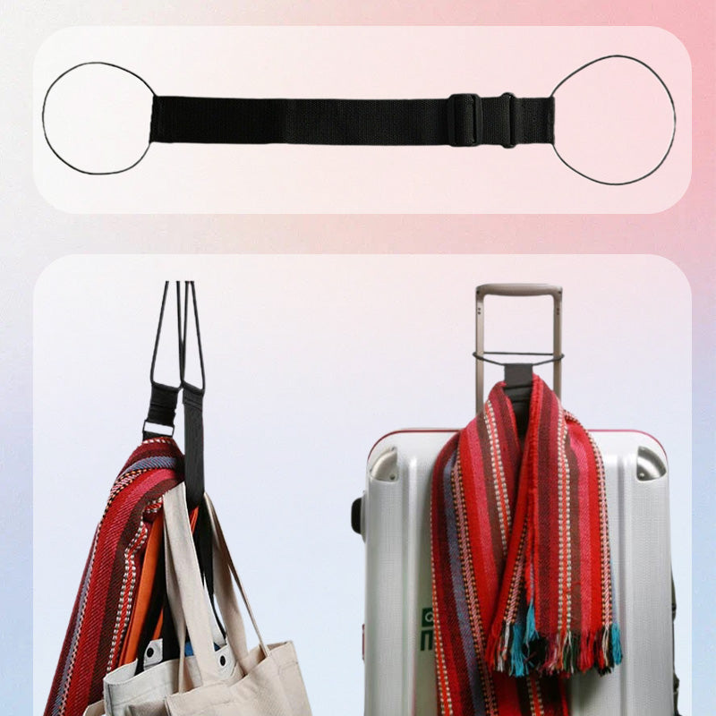 Elastic Luggage Strap – Your Hands Free While Traveling👜Attach your bag to your suitcase and walk effortlessly through the airport