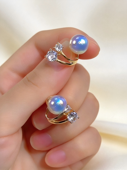 Pearl and Zircon Earrings