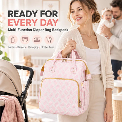 💥50% OFF 🎒🍼3-in-1 Diaper Bag Backpack with Fold-Out Changing Station