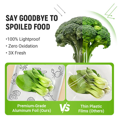 🍲Buy 1 Get 1 Free🥗100 Pieces Reusable Aluminum Foil Storage Bags Keep Food Fresh Protected And Ready To Use