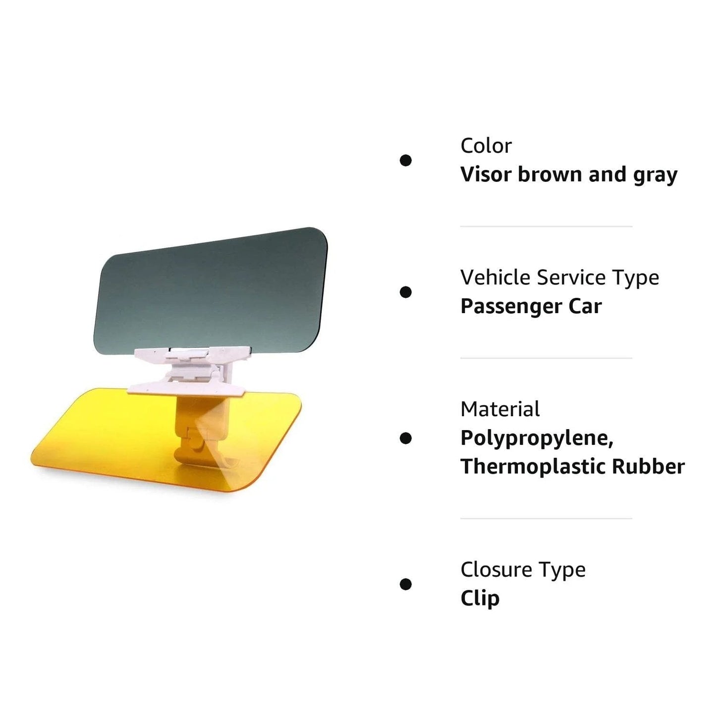 Dual Purpose Day Night Car Anti-Glare Sun Visor, Auto Night Driving Anti High Beam Glare Eye Protection Mirror