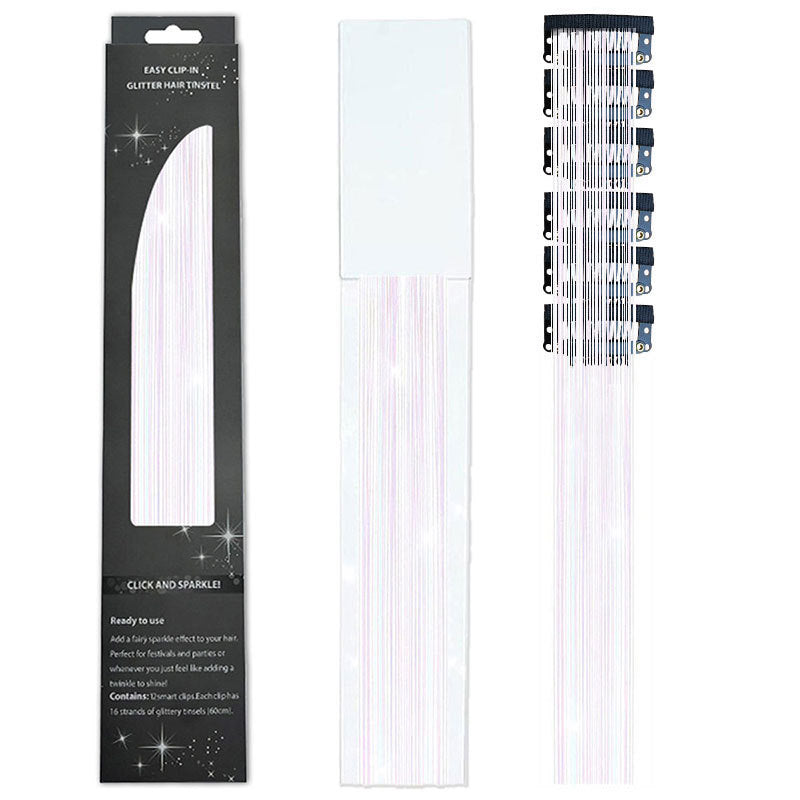 🔥Last Day50%OFF ✨Clip-in Tinsel Hair Extensions (12 tablets) box