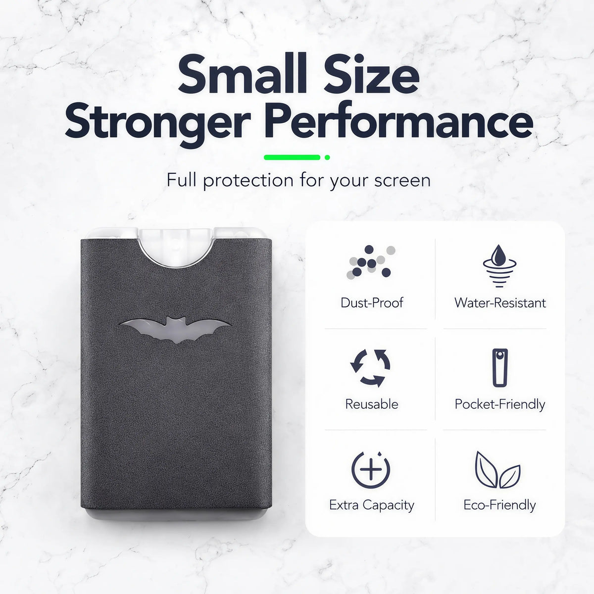 🧼Buy 1 get 1 free-Portable Screen Cleaner Spray with Microfiber Cloth, Nano Streak-Free Cleaning