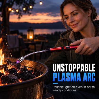 🔥Buy 1 Get 1 Free🔥360 Degree Flexible Arc Lighter Windproof Rechargeable Electric Lighter With LED Battery Indicator