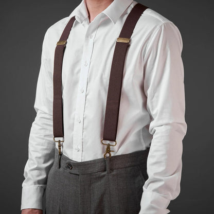 🎁Genuine Leather Suspenders, Heavy Duty Adjustable Real Leather Suspenders, Fashion Accessory Gift For Men