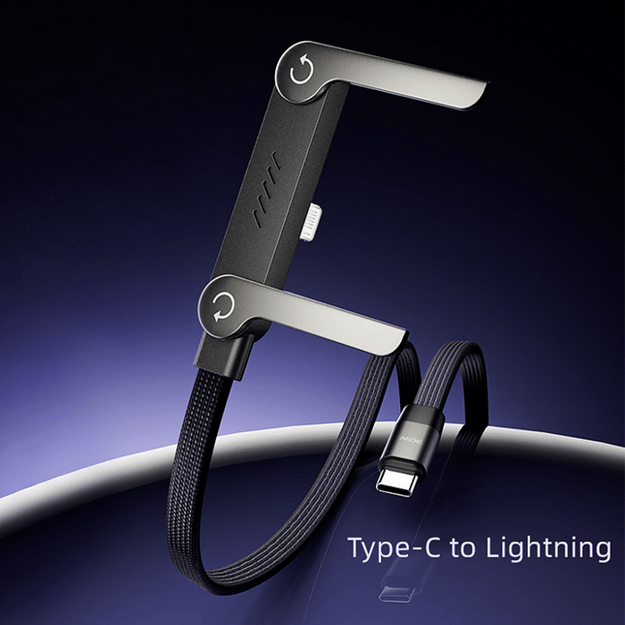 🔥Buy 1, Get 1 Free ⚡ 2-in-1 Invisible Holder Charger Cable - 240W Fast Charging Cord with Built-In Phone Stand