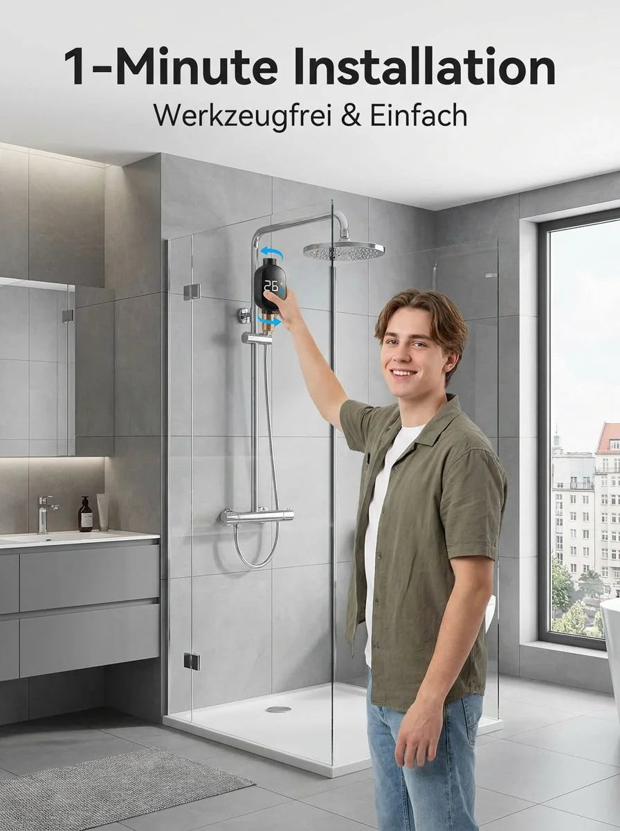 🚿 Duschthermometer – Sofortige Temperaturanzeige, wasserdicht & einfache Installation für mehr Sicherheit beim Duschen