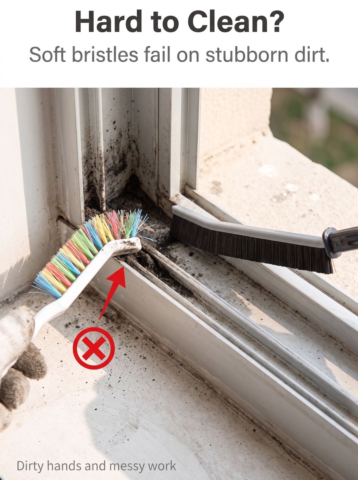 🔥20mm Hard Bristle Gap Cleaning Brush, Multi-Purpose Dead Corner Cleaner