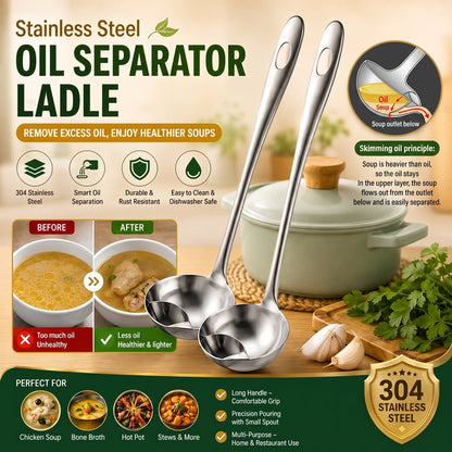 🔥Buy 1 Get 1 Free🔥Oil Separation Spoon For Removing Excess Oil From Soup And Broth