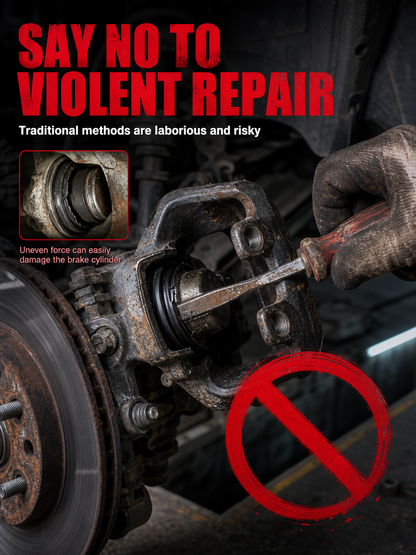 🔧 Brake Caliper Piston Compression Wrench, Easy Brake Pad Replacement