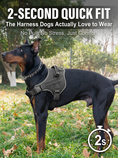 No Pull Dog Harness Front & Back Clip Breathable Adjustable Anti-Tug Pet Vest for Outdoor Walking Training