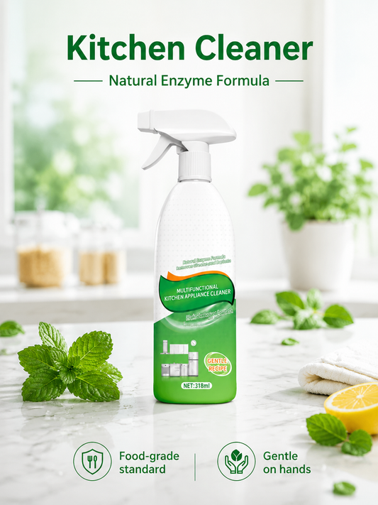 🔥 The high-efficiency kitchen cleaner delivers powerful deep cleaning, removing dirt, grease buildup, and stains in seconds.