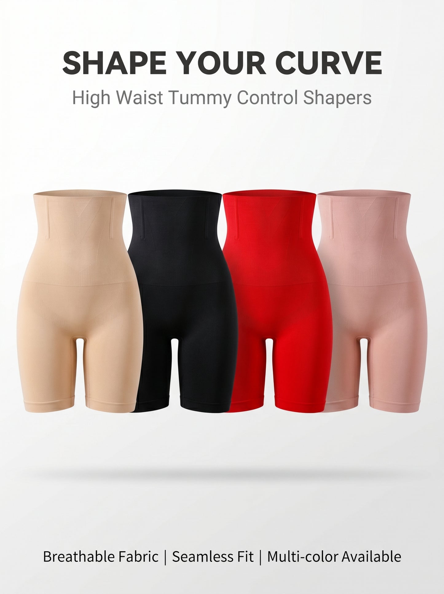 Women's High-Waisted Tummy Control Shaper Shorts