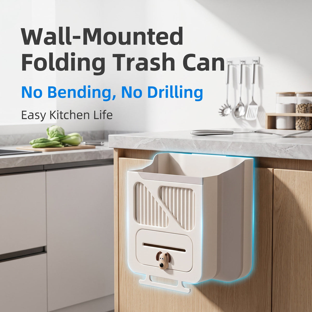 🎉Best Seller! Foldable Hanging Kitchen Trash Can