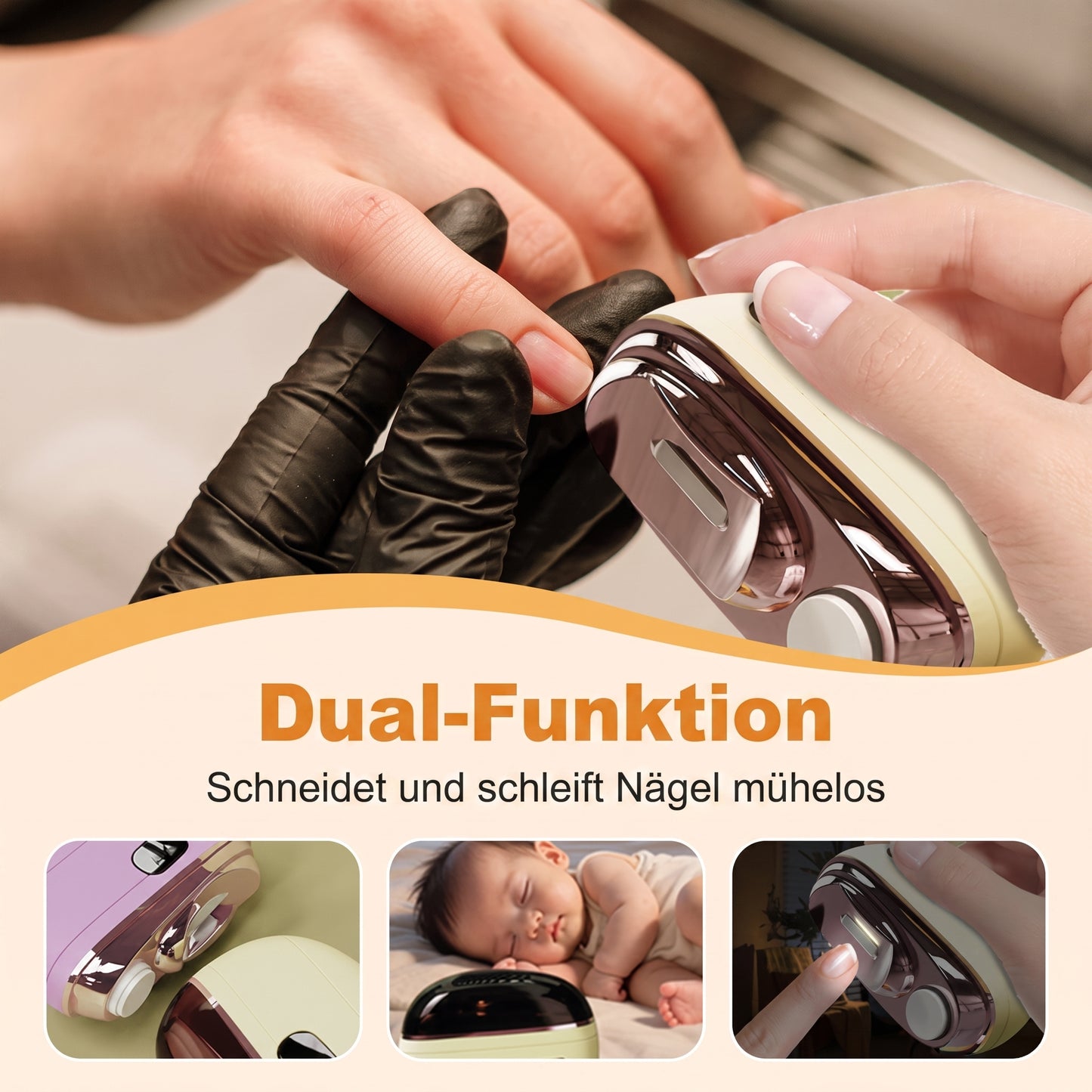 💅Elektrischer 2-in-1 Nagelknipser und -polierer für glatte, glänzende und perfekte Nägel