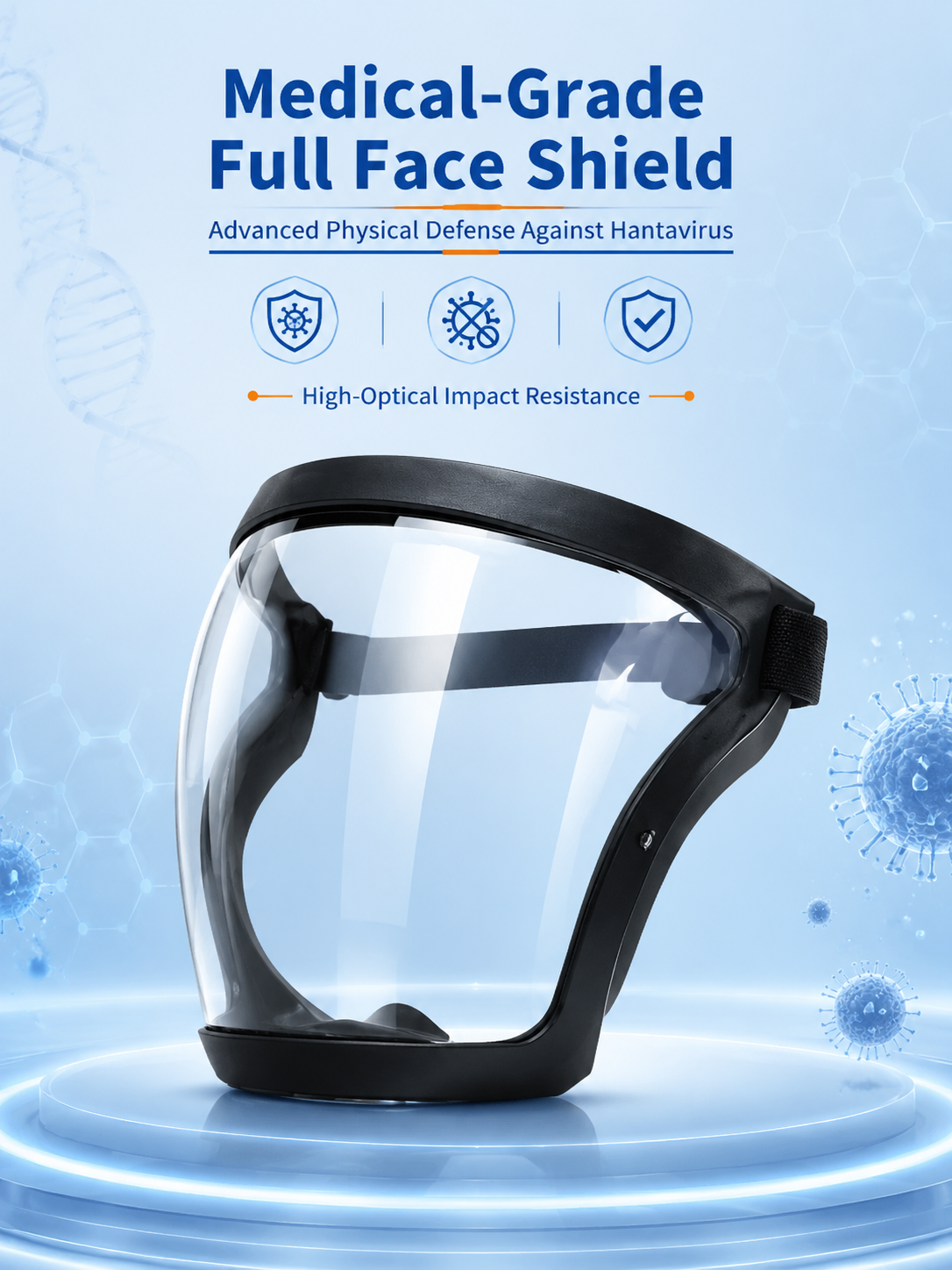 ✨Medical-grade protective face shield that effectively helps block aerosols and dust, giving you safer and more reliable protection.