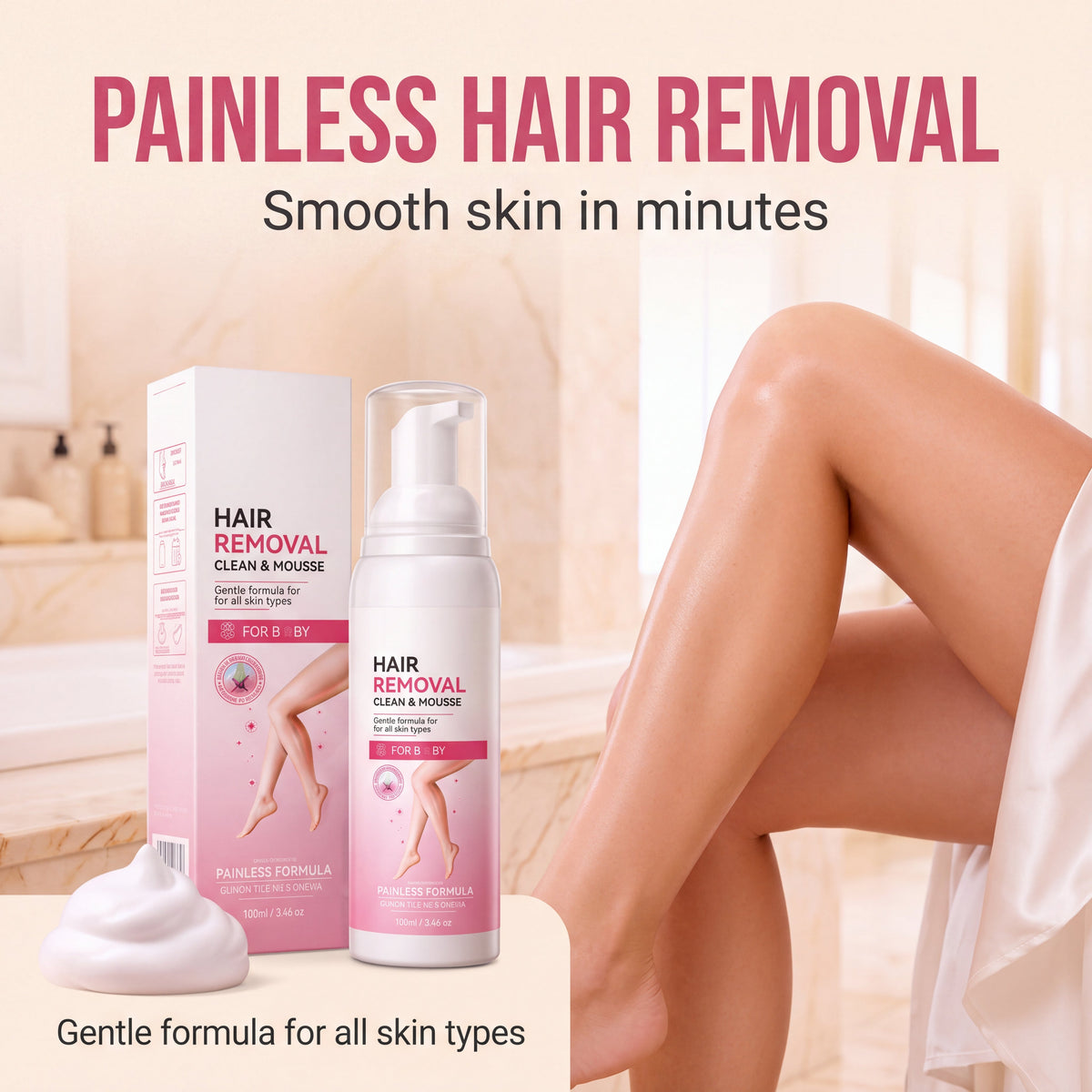 🧴Buy 1 Get 1 Free✨Silky Smooth Hair Removal Mousse – Gentle And Easy Hair Removal