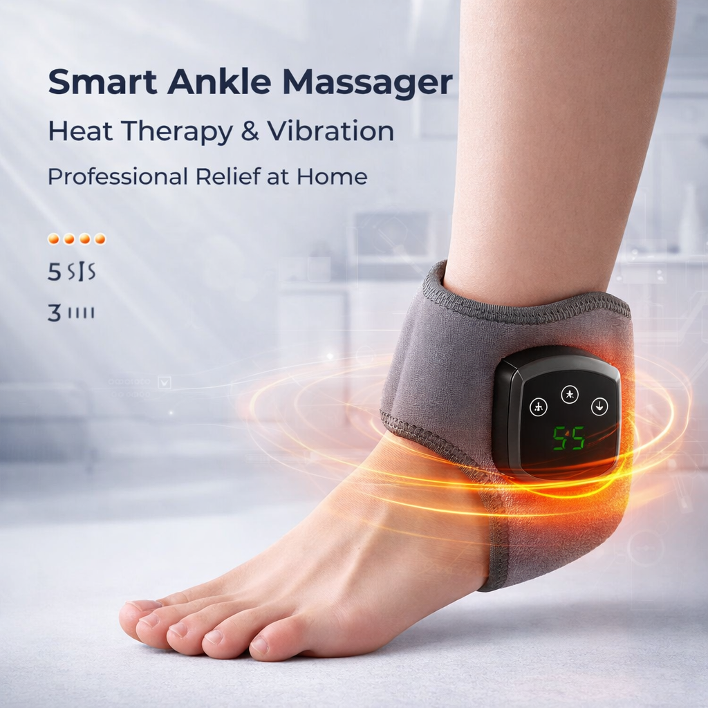 👣 3-in-1 Foot & Ankle Massager – Soothe Pain, Fatigue & Swelling at Home