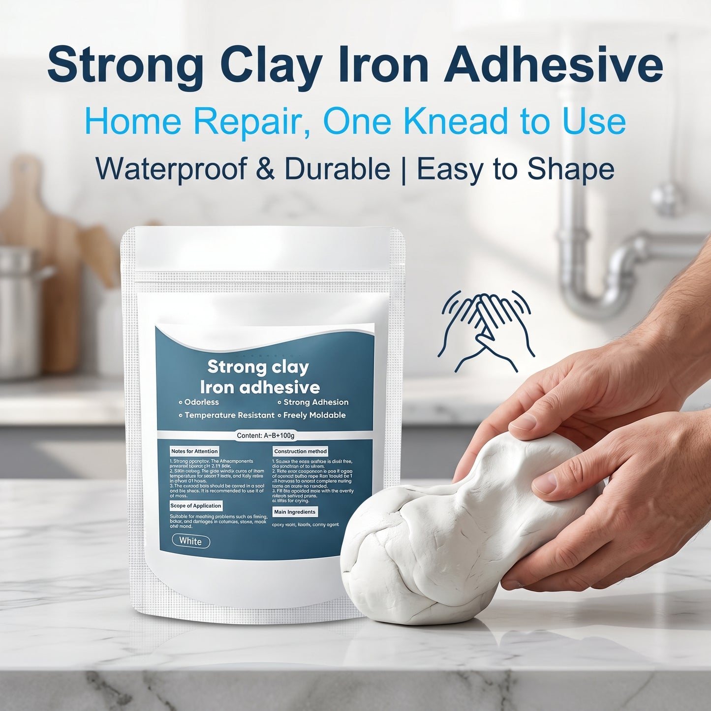 🔥High Strength Multi Purpose Epoxy Repair Putty For Wood Metal Plastic Concrete Quick Fix Durable Waterproof
