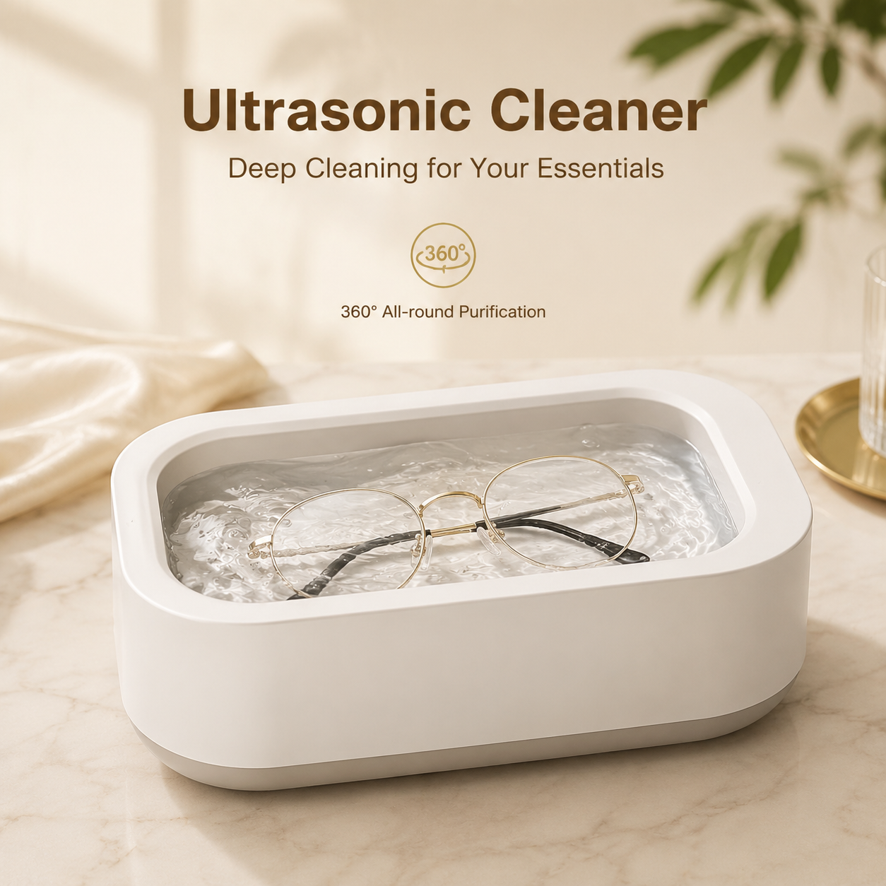 🌀 Professional Ultrasonic Cleaner for Jewelry, Glasses & More