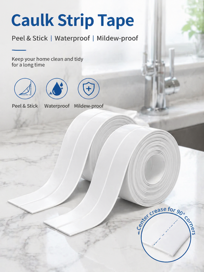 ✨Waterproof Caulk Tape Fills Ugly Gaps in Minutes and Makes Your Kitchen & Bathroom Look Clean Like Brand New.